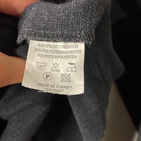 Codice Men's 1/4 Zip/ button Pullover Sweater Patch Elbows Dark Navy Size M - Picture 8 of 11